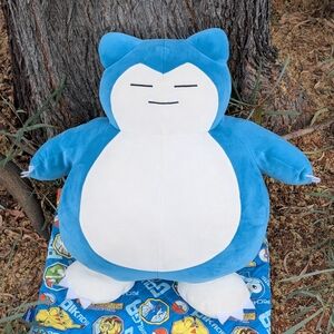 Pokemon Blue and White Snorlax Stuffed Animal